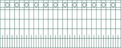 Produktbild von Schmuckzaun Madrid - Farbe: grün, Höhe: 101 cm, Länge: 251 cm