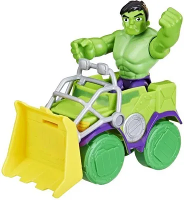 Produktbild von Hasbro Marvel Spidey and His Amazing Friends Hulk Schmetter Truck Mehrfarbig Spielfigur