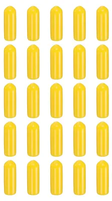 100 PVC-Schutzkappen 5 mm ID gelb für Rohre & Stangen