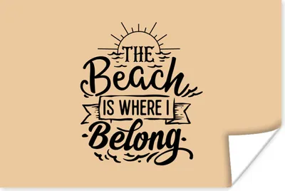 Produktbild von MuchoWow® Poster Strand - Zitate - Sonne 60x40 cm - Schlafzimmerdekoration