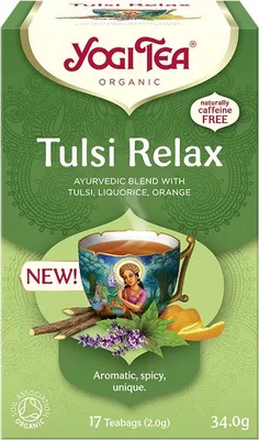 Obrázok produktu pre TULSI RELAXÁJURVÉDSKÝ ČAJ (17 x 2 g) 34 g - YOGI TEA