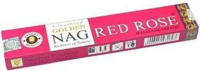 Produktbild von Räucherstäbchen Vijayshree "Golden Nag Red Rose" 15gr.