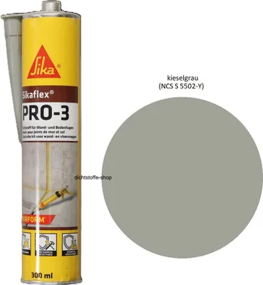 Produktbild von Sikaflex Pro 3 1K Polyurethan Dichtstoff 300ml Kartusche kieselgrau