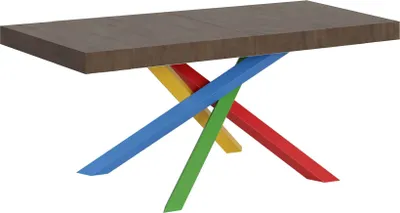 Produktbild von Ausziehtisch 120/380x90 cm Volantis Premium Walnuss mehrfarbig Beine 4/B