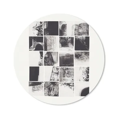 Produktbild von MuchoWow® Mauspad Mousepad Mosaik - Abstrakt - Schwarz - Weiß 20x20 cm - Mousepads - Maus Mat - Pad - Mausunterlage - Schreibtischmatte