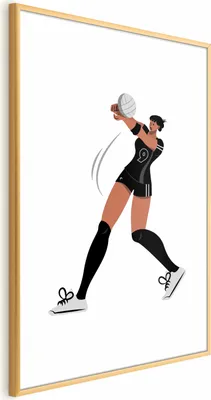 Produktbild von Posterpapier Poster - Illustration - Female Volleyball Team Player 21x30 cm Abstrakt i-B-10055-ao-a