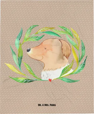 Produktbild von Mr. & Mrs. Panda Babydecke Hund Blumen - Hundeglück - Geschenk, Hundeliebe, Kinderdecke, Hunde, Niedlich, Schmusedecke, Sprüche, Schlummerdecke, Fleecedecke, Plaid