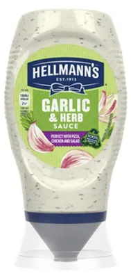 Obrázek produktu pro Sos czosnkowy i ziołowy Hellmann's 250 ml