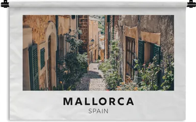 Produktbild von MuchoWow® Wandteppich Wandbehang Mallorca - Spanien - Pflanzen 120x80 cm Tapisserie Dekoration Wandtuch - Wanddekorationen - Wandtücher