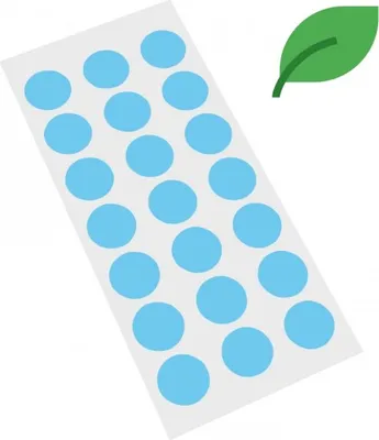 Produktbild von Dreifke® Aufkleber I Markierungspunkte, hellblau, ökologische Folie, selbstkl...