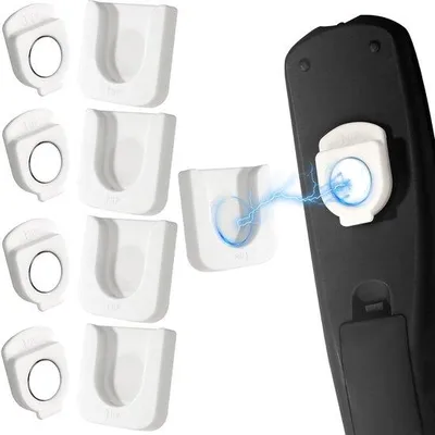 Productafbeelding van Magnetische heupbanden voor afstandsbedieningen en elektronische apparaten, wit, set van 4