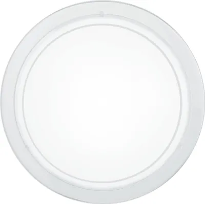Produktbild von EGLO Deckenlampe Planet 1, 1 flammige Wandleuchte, Deckenleuchte aus Stahl, Farbe: Weiß, Glas: Weiß lackiert, Fassung: E27