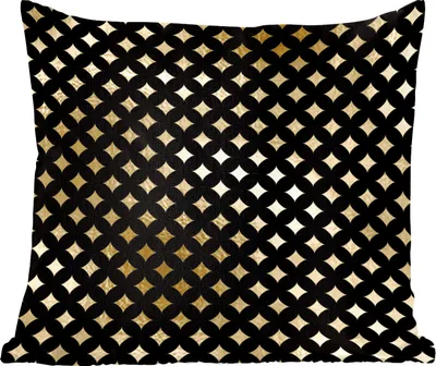 Produktbild von MuchoWow® Zierkissen Sofakissen Wohnzimmer Dekokissen 40x40 cm Muster - Sterne - Gold - Foto Kissen - Schlafzimmer Dekoration