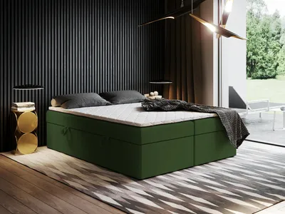 Produktbild von Boxspringbett mit Bettkasten Ewora 2 120x180 cm Topper T25 + Visco Polsterbett, Bettgestell, Doppelbett, Stauraum, Schlafzimmer