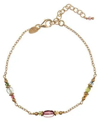 Immagine prodotto di Bracciale placcato oro con perle di tormalina colorate AL5279.01.000