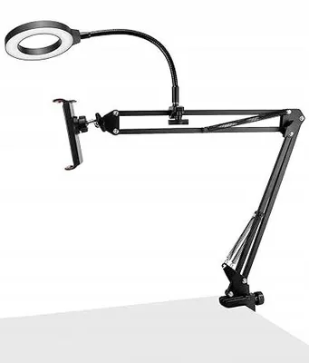 Produktbild von LED Ringlicht Stativ für Handy – Schreibtischlampe für Fernarbeit