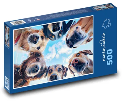 Produktbild von Puzzle 500 Hunde im Blauen Fantasy - martinpuzzle
