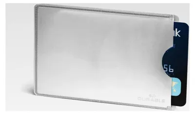 Produktbild von Kreditkartenhülle mit RFID-Schutz, Beutel mit 10 Kartenhüllen, silber