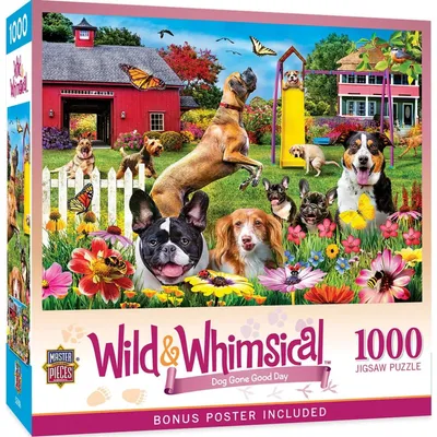 Produktbild von Puzzle, 1000 Teile: „Wild & Whimsical – Dog Gone Good Day“