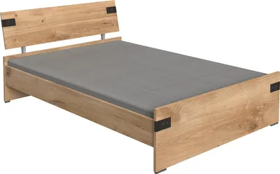 Produktbild von Einzelbett Liverpool Futonbett Liegefläche wählbar plankeneiche Graphit