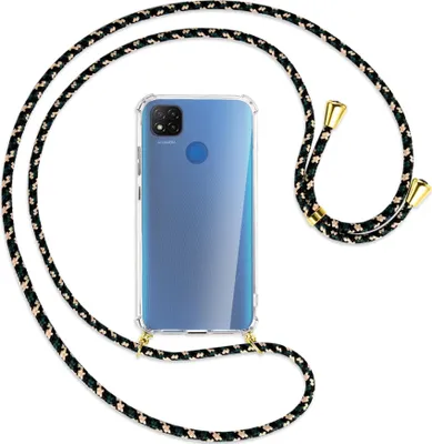 Produktbild von Handykette Backcover-Schutzhülle mit Band (Metall goldfarben) für Xiaomi Redmi 9C - camouflage