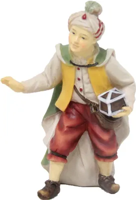 Produktbild von FADEDA Elefantentreiber  / Höhe:9 cm / handbemalt / detailgetreue Krippen Figuren - Weihnachten Tisch Dekoration Krippe Zubehör