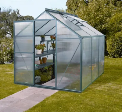 Obrázek produktu pro Vitavia "Triton 3800" skleník včetně ocelového základu smaragdově zelený 3,8 m² 6 mm HKP