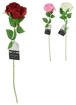 Image de Fleur Rose Artificielle 52 Cm 3 Assortis