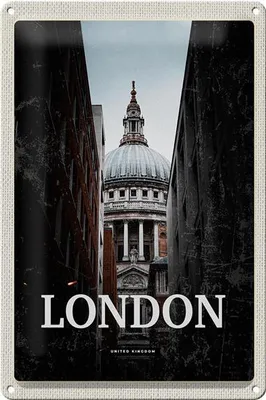 Produktbild von Blechschild Reise 20x30cm London UK Ausblick Panorama