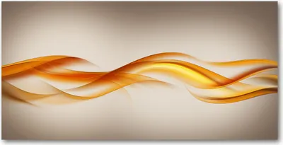 Produktbild von Tulup Glas-Bild -140x70- Wandkunst Dekorative Wand für Küche & Wohnzimmer - Kunst: modern & klassisch - Abstrakte Wellen - Orange
