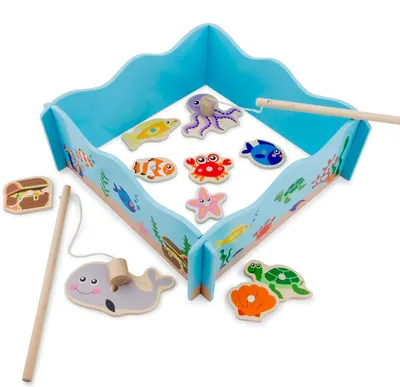 Produktbild von Angelspiel Fischspiel Kinderspielzeug - Fische fangen und sammeln - Spielen für Kinder - Gemeinsam oder allein