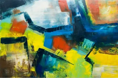 Produktbild von Kunstdruck auf Leinwand - Flussüberquerung - Wanddeko, Canvas cm. 50x70