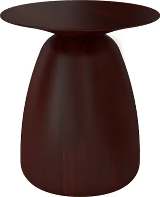 Produktbild von Beistelltisch BAOBAB 34 / Kaffeetisch - Sofatisch - Laptoptisch - Nachttisch - Pflanzentisch / Oval 33 x 34 / Gedrechseltes massives Buchenholz / Palisanderfarbe