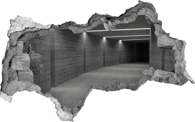 Produktbild von Selbstklebender Loch-3D-Aufkleber 95x73 cm Beton-Tunnel