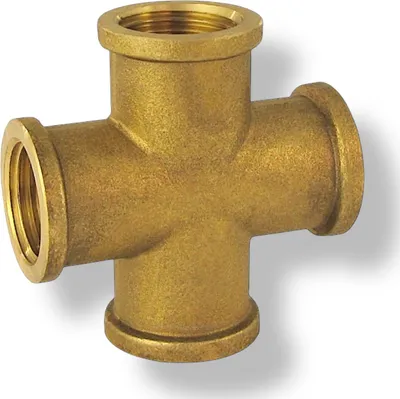 Produktbild von Kreuzstück Messing CW617N Fitting alle Seiten Innengewinde 1 Zoll