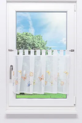 Produktbild von Lysel Scheibengardine Schmetterlingsschar (Bx H) 140cm * 48cm orange/multicolor
