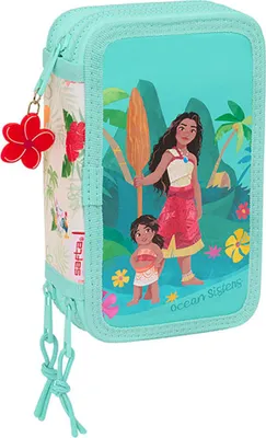 Produktbild von Safta Vaiana Triple Federmäppchen Blau Mann Blau One Size