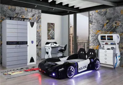 Obrázok produktu pre Kinder Bett Rennwagen Schlafzimmer Betten Möbel Betten Matratze Autobett