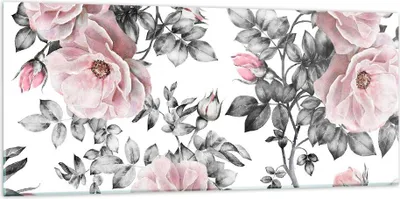 Produktbild von Bilder auf glas - Blumen Blätter Pflanze Rose - 120x50cm - Glasbilder - Wandbilder - Kunstdruck - zum Aufhängen bereit - Wanddekoration aus Glas - Glas Bilder - Wandbild auf Glas - GAB120x50-2952