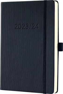 Produktbild von Wochenkalender 2023/2024, schwarz, ca. DIN A6, 18 Monate, 1 Woche / 2 Seiten