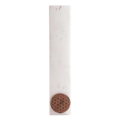 Produktbild von Marmorhalter lang mit Blume des Lebens aus Holz