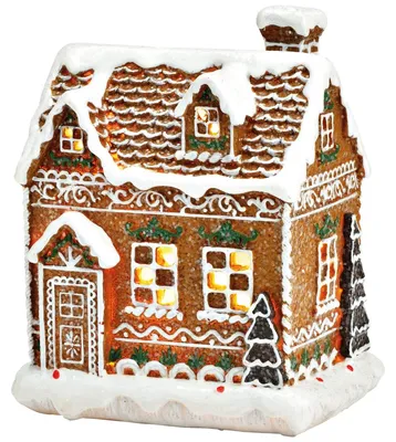 Produktbild von LED Lebkuchen Lichthaus 16 cm als beleuchtete Weihnachten Tischdeko