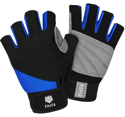 Produktbild von Surfhandschuhe 3/4 Finger gepolstert Anti-Rutsch Blau Größe S