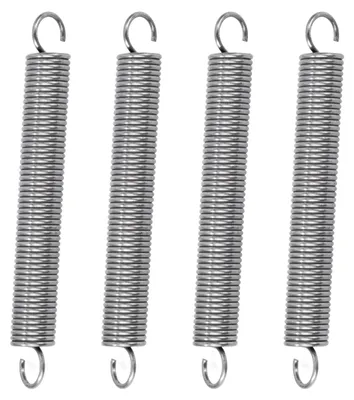 Zugfedern 80 mm, Doppelhaken 90°, Edelstahl, 1,2 mm Ø, 4 Stück