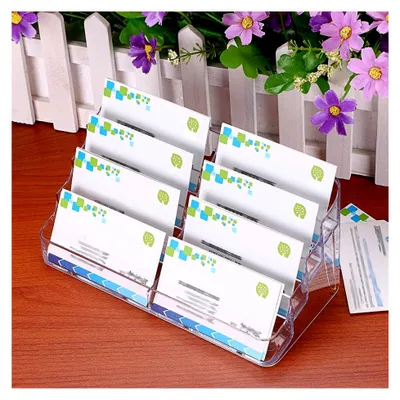 Produktbild von Visitenkartenhalter aus Acryl, 2 Stück mit 8 Fächern