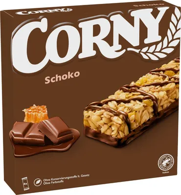 Image de Barre de céréales au chocolat Corny Classic, 6x25g
