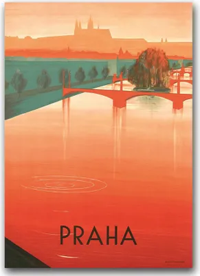 Produktbild von Poster - Canvas - Leinwand - 59,4 cm x 84,1 cm - Fotoposter - Leinwandkunst - Prag Tschechische