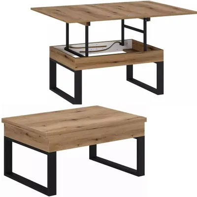 Zdjęcie produktu dla Ława rozkładana podnoszona Domero 120×88 cm, Dąb Evoke