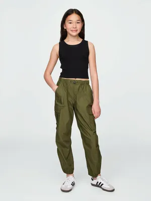Produktbild von GAP Kinder Fallschirmhose, lockere Passform, elastischer Bund, Cargotaschen, Größe L