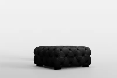 Produktbild von Polsterhocker Designerhocker Sitzhocker NATALIE in Stoff Riviera Schwarz